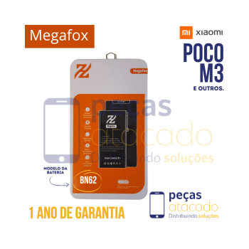BA-0047 BATERIA MEGAFOX XIAOMI POCO M3 | REDMI 9T (BN62) (1 ANO DE GARANTIA)