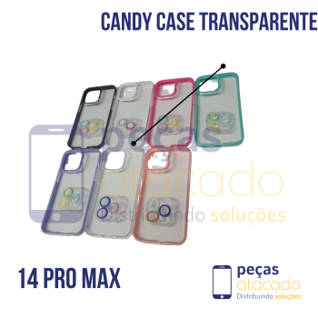 CAPA TRANSPARENTE CANDY CASE IPHONE 14 PRO MAX