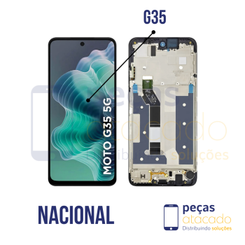 S-0422 FRONTAL MOTOROLA MOTO G35 (XT2433) COM ARO PRETO ORIGINAL NACIONAL