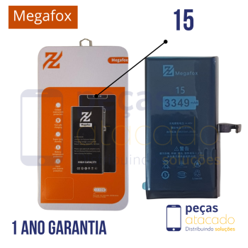 BA-0697 BATERIA MEGAFOX IPHONE 15 (NAO PRECISA TROCAR EPROM) (1 ANO DE GARANTIA)