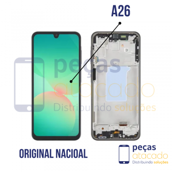 S-1012 FRONTAL SAMSUNG A26 (SM-A266) COM ARO PRETO NACIONAL OLED