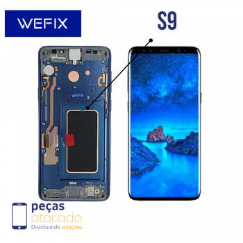 S-0176 FRONTAL SAMSUNG S9 COM ARO PRETO AMOLED WEFIX
