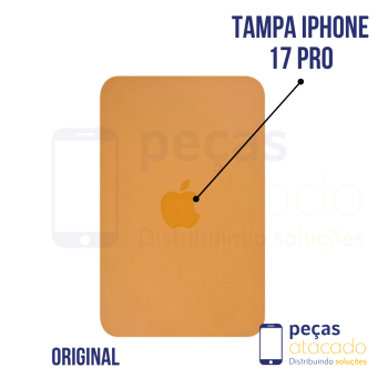 N-0247 TAMPA TRASEIRA COM SUPORTE E IMÃ IPHONE 17 PRO (A3523) LARANJA ORIGINAL