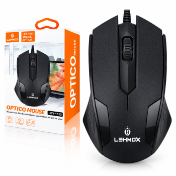 MOUSE LEHMOX COM FIO ÓPTICO (LEY-1513)