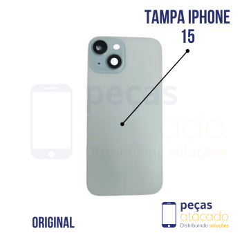 N-0236 TAMPA TRASEIRA COM SUPORTE E IMÃ IPHONE 15 (A3090) AZUL ORIGINAL