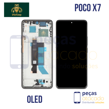 S-1308 FRONTAL XIAOMI NOTE 14 PRO 5G | POCO X7 COM ARO PRETO WE KEEP OLED