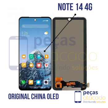 S-1032 FRONTAL XIAOMI REDMI NOTE 14 4G SEM ARO PRETO ORIGINAL CHINA OLED