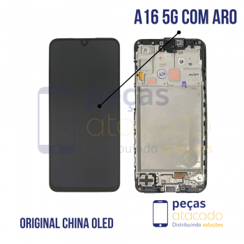 S-0805 FRONTAL SAMSUNG A16 5G (SM-A166M) COM ARO ORIGINAL CHINA OLED