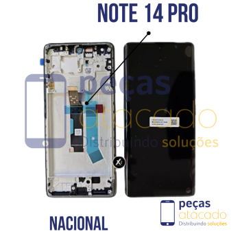S-1096 FRONTAL XIAOMI NOTE NOTE 14 PRO 4G COM ARO PRETO NACIONAL AMOLED