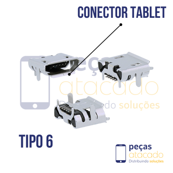 C-0063 CONECTOR DE CARGA TABLET UNIVERSAL TIPO 6