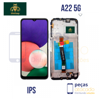 S-0103 FRONTAL SAMSUNG A22 5G (SM-A226) COM ARO PRETO WE KEEP IPS