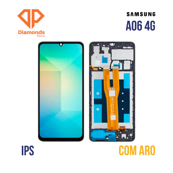 FRONTAL SAMSUNG A06 4G (SM-A065) COM ARO DIAMONDS IPS