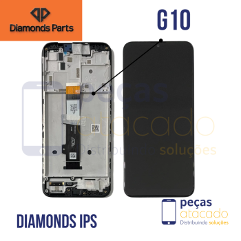 S-1049 FRONTAL MOTOROLA MOTO G10 (XT-2127) | G20  (XT-2128) | G30 (XT-2129) COM ARO DIAMONDS IPS