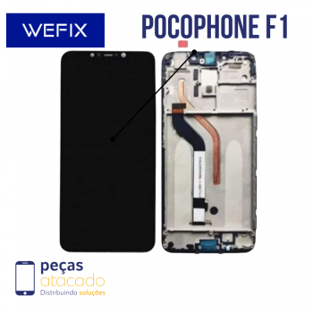 S-0741 FRONTAL XIAOMI POCOPHONE F1 COM ARO PRETO WEFIX IPS