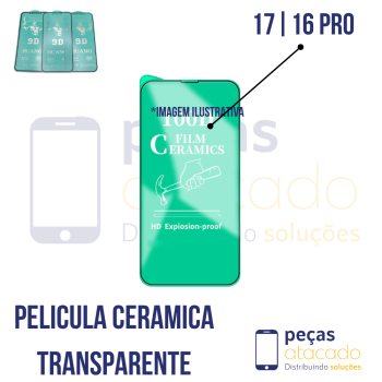P-0766 PELICULA IPHONE 17 | 16 PRO CERAMICA TRANSPARENTE