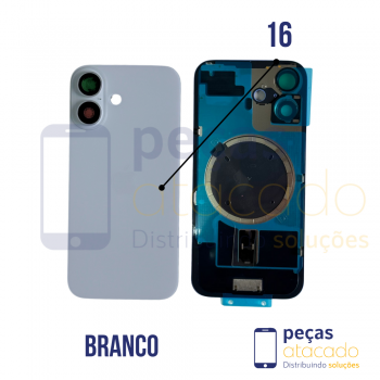 TAMPA TRASEIRA IPHONE 16 BRANCA COMPLETA