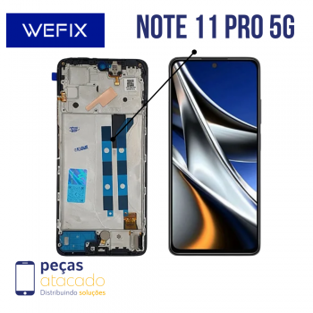 S-0779 FRONTAL XIAOMI REDMI NOTE 11 PRO 5G | POCO X4 PRO COM ARO PRETO AMOLED WEFIX