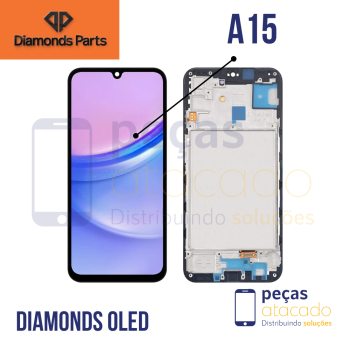 S-0477 FRONTAL SAMSUNG A15 4G (A155) / A15 5G (A156) COM ARO DIAMONDS OLED
