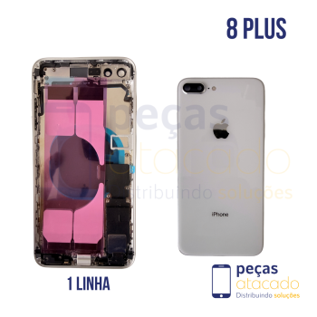 N-0009 CARCAÇA IPHONE 8 PLUS (A1864) PRATA