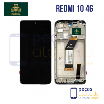 S-0536 FRONTAL XIAOMI REDMI 10 4G (21121119SG) COM ARO PRETO WE KEEP