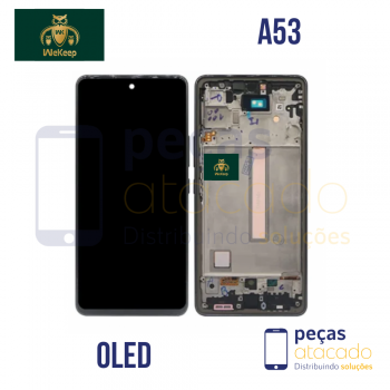 S-0212 FRONTAL SAMSUNG A53 (SM-A536) COM ARO PRETO OLED WE KEEP 1.1