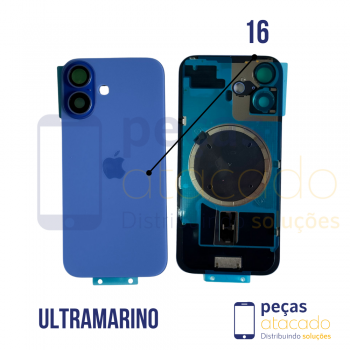 TAMPA TRASEIRA IPHONE 16 AZUL ULTRAMARINO  COMPLETA