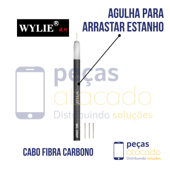 AGULHA PARA ARRASTAR ESTANHO CABO FIBRA CARBONO (WL-206F)