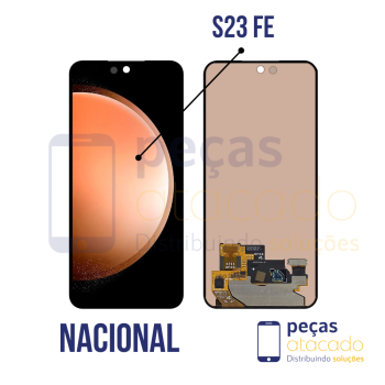 S-1247 FRONTAL SAMSUNG S23 FE (SM-S711U) SEM ARO PRETO NACIONAL AMOLED
