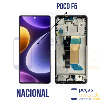 S-1198 FRONTAL XIAOMI POCO F5 COM ARO PRETO NACIONAL OLED