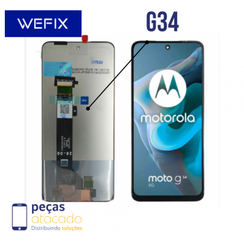 S-0738 FRONTAL MOTOROLA MOTO G34 XT2363 SEM ARO  WEFIX IPS