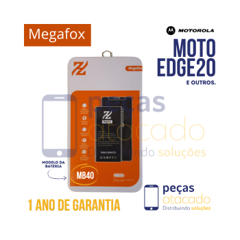 BATERIA MEGAFOX MOTOROLA MOTO EDGE 20 (XT-2143) (MB40) (1 ANO DE GARANTIA)