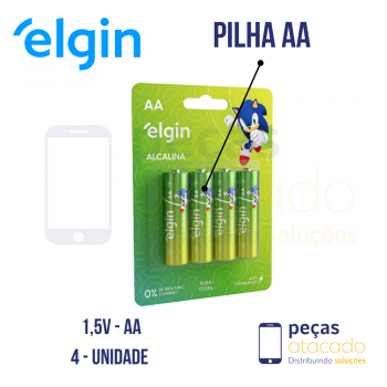 PILHA ALCALINA PALITO AA X 4 ELGIN