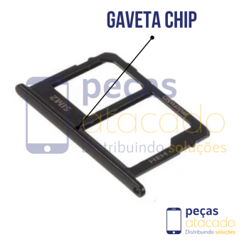 CH-0062 GAVETA DE CHIP SAMSUNG J4 PLUS (SM-J415) J6 (SM-J600) J6 PLUS (SM-J610) PRETO