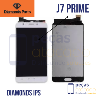 S-0102 FRONTAL SAMSUNG J7 PRIME (SM-G610) BRANCO DIAMONDS IPS
