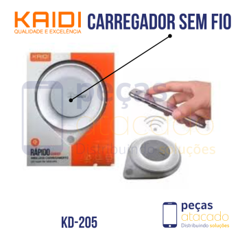 CARREGADOR RAPIDO SEM FIO  KAIDI KD-205