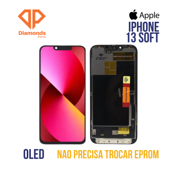 S-1244 FRONTAL IPHONE 13 SOFT IC DIAMONDS OLED (NAO PRECISA TROCAR EPROM)