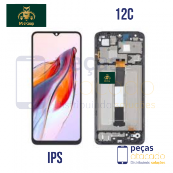 S-0433 FRONTAL XIAOMI REDMI 12C (2212ARNC4L) COM ARO PRETO WE KEEP LCD IPS