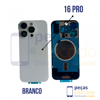 TAMPA TRASEIRA IPHONE 16 PRO BRANCO COMPLETO
