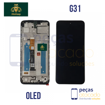S-0451 FRONTAL MOTOROLA MOTO G31 (XT2173) PRETO COM ARO OLED WE KEEP