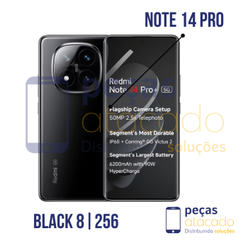 CELULAR XIAOMI REDMI NOTE 14 PRO 5G BLACK 8 GB RAM 256GB ROM