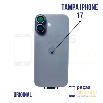 N-0267 TAMPA TRASEIRA COM SUPORTE E IMÃ IPHONE 17 (A3520) AZUL ORIGINAL