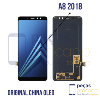 S-0483 FRONTAL SAMSUNG A8 2018 (SM-A530) SEM ARO CHINA OLED