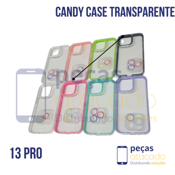 CAPA TRANSPARENTE CANDY CASE IPHONE 13 PRO
