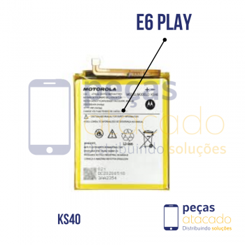 BA-0065 BATERIA 1 LINHA MOTOROLA MOTO E6 PLAY (XT2029) E6S (XT2053) (KS40)