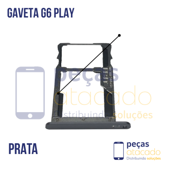 CH-0069 GAVETA DE CHIP MOTOROLA MOTO G6 PLAY (XT1922) PRATA