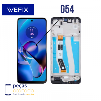 S-0085 FRONTAL MOTOROLA MOTO G54 5G (XT4323) COM ARO PRETO  WEFIX IPS