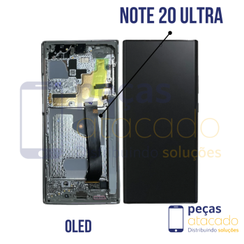 S-1154 FRONTAL SAMSUNG NOTE 20 ULTRA COM ARO PRETO ORIGINAL CHINA  AMOLED