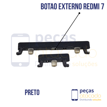 BE-0041 BOTÃO EXTERNO POWER E VOLUME XIAOMI REDMI 7 PRETO
