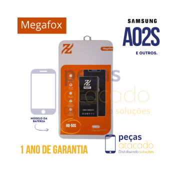 BA-0455 BATERIA MEGAFOX SAMSUNG A02S (SM-A025) A03S (SM-A037) A04E (HQ-50S) 1 ANO DE GARANTIA