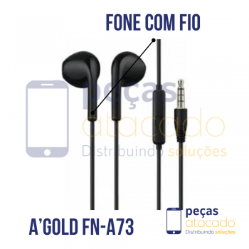 FONE DE OUVIDO COM FIO P2 3.5MM A'GOLD FN-A73